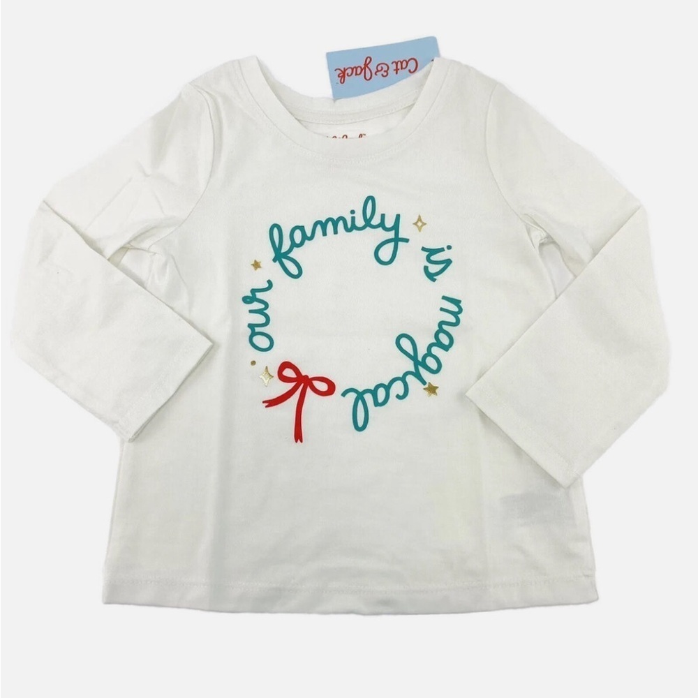 NWT cat and jack Xmas kids top size 3T